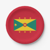 Grenada-Flagge Pappteller (Vorderseite)