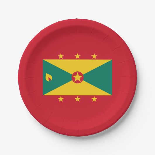 Grenada-Flagge Pappteller (Vorderseite)