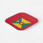 Grenada-Flagge Pappteller (Gewinkelt)