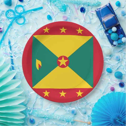 Grenada-Flagge Pappteller (Party)