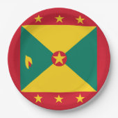 Grenada-Flagge Pappteller (Vorderseite)