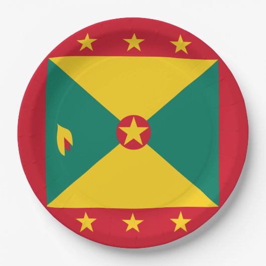 Grenada-Flagge Pappteller (Vorderseite)