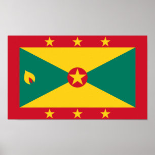 Grenada-Flagge Poster