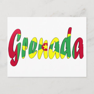 Grenada-Flagge Postkarte