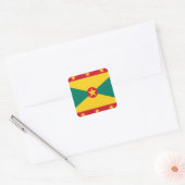 Grenada-Flagge Quadratischer Aufkleber (Umschlag)