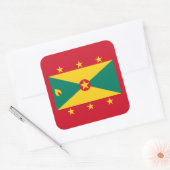 Grenada-Flagge Quadratischer Aufkleber (Umschlag)