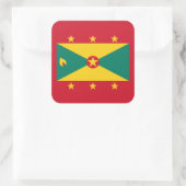 Grenada-Flagge Quadratischer Aufkleber (Tasche)