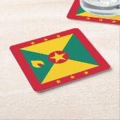Grenada-Flagge Rechteckiger Pappuntersetzer (angewinkelt)