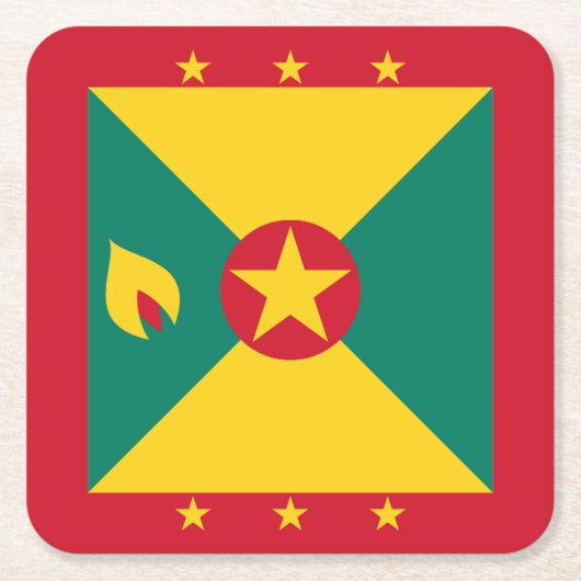 Grenada-Flagge Rechteckiger Pappuntersetzer (Vorderseite)