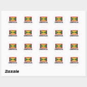 Grenada-Flagge Runder Aufkleber (Blatt)