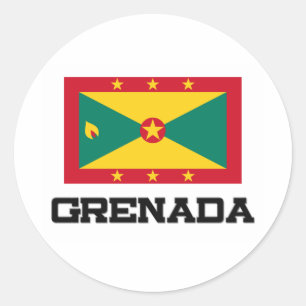 Grenada-Flagge Runder Aufkleber
