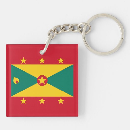 Grenada-Flagge Schlüsselanhänger (Rückseite)
