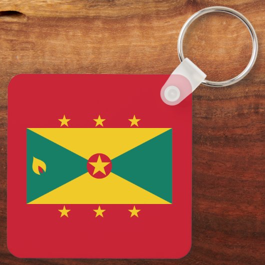 Grenada-Flagge Schlüsselanhänger (Rückseite)