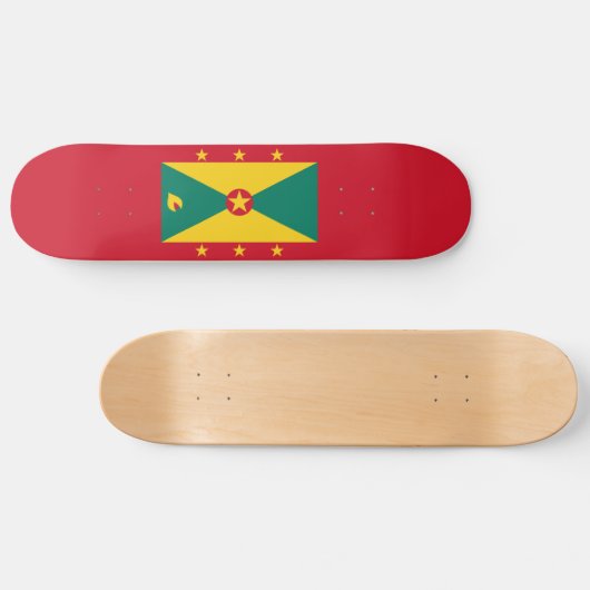 Grenada-Flagge Skateboard (Horizontal)