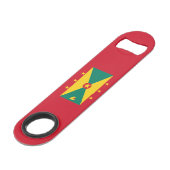 Grenada-Flagge Speed Flaschenöffner (Vorderseite Schrägansicht)