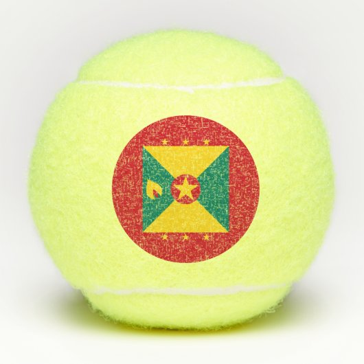 Grenada-Flagge Tennisbälle (Vorderseite)