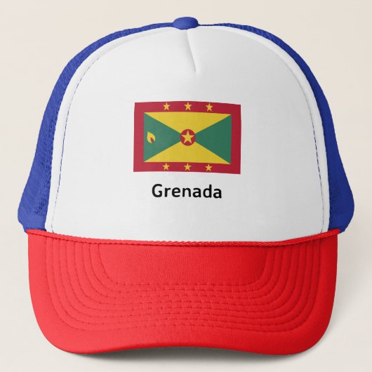 Grenada-Flagge Truckerkappe (Vorderseite)