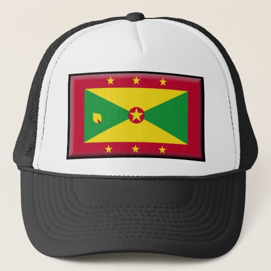 Grenada-Flagge Truckerkappe (Vorderseite)