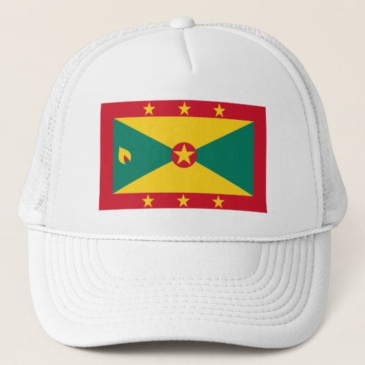 Grenada-Flagge Truckerkappe (Vorderseite)