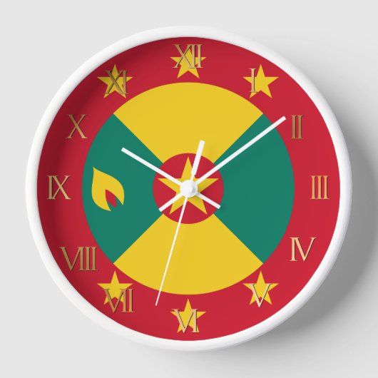 Grenada-Flagge Uhr (Vorderseite)