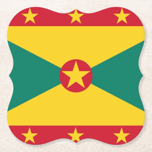 Grenada-Flagge Untersetzer (Vorderseite)