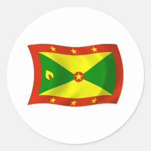 Grenada-Flaggen-Aufkleber Runder Aufkleber