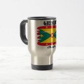 Grenada-Flaggen-Reise-Tasse Reisebecher (Vorderseite Links)