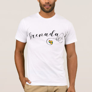 Grenada Flaggenherz, Grenadian T-Shirt