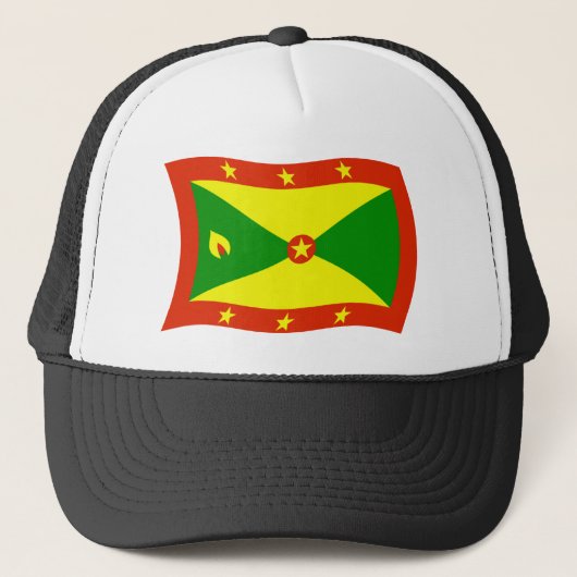 Grenada-Flaggenmütze Truckerkappe (Vorderseite)