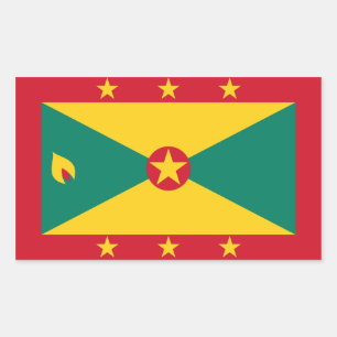 Grenada/Grenadan/grenadische Flagge Rechteckiger Aufkleber