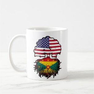 Grenada Grenadian American USA Tree Roots Flag Kaffeetasse