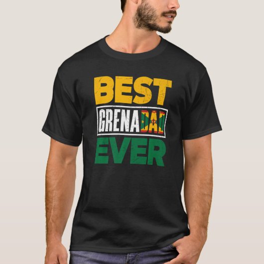 Grenada Grenadische Flagge Grenadian Pater Beste G T-Shirt (Vorderseite)