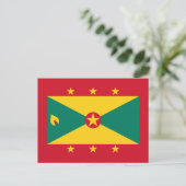 Grenada - grenadische Flagge Postkarte (Stehend Vorderseite)