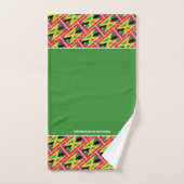 GRENADA JAMAICA FLAG Gewohnte Schrift GRÜNE Badhandtuch Set (Handtuch)