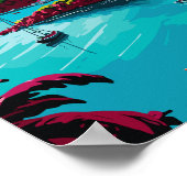 Grenada Karibik Vintage Illustration Poster (Ecke)