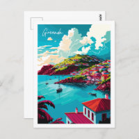 Grenada Karibik Vintage Illustration