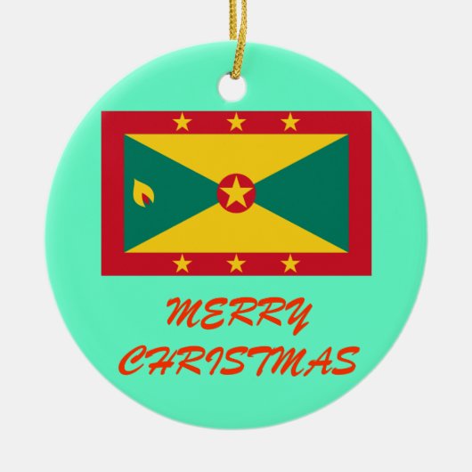 GRENADA* kundenspezifische Weihnachtsverzierung Keramik Ornament (Vorne)