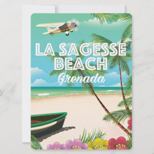 Grenada La Sagesse Reiseplakat Einladung