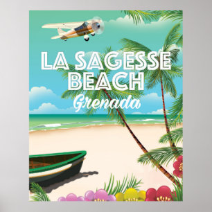 Grenada La Sagesse Reiseplan Poster