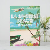 Grenada La Sagesse Travel Poster Einladung (Stehend Vorderseite)