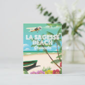 Grenada La Sagesse Travel Poster Postkarte (Stehend Vorderseite)