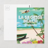 Grenada La Sagesse Travel Poster Postkarte (Vorne/Hinten)