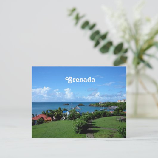Grenada Landschaft Postkarte (Stehend Vorderseite)