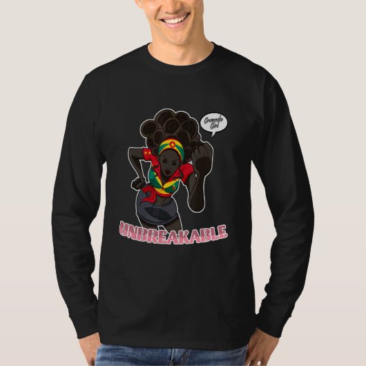 Grenada-Mädchen Unzerbrechlich I Grenada-Erbe I Gr T-Shirt (Vorderseite)