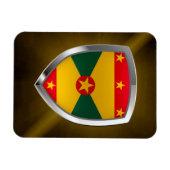 Grenada Mettalic Emblem Magnet (Horizontal)