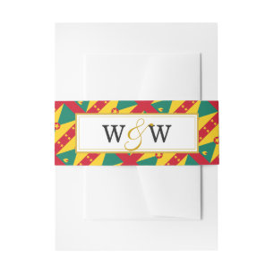 GRENADA Monogram Wedding Celebration Einladungsbanderole