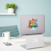 Grenada National Coat of Arms Patriotic Aufkleber (Laptop auf Schreibtisch)