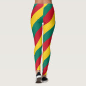 Grenada National Flag Colors Diagonal gestreift Leggings (Rückseite)