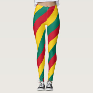 Grenada National Flag Colors Diagonal gestreift Leggings
