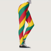 Grenada National Flag Colors Diagonal gestreift Leggings (Rechts)